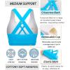 imageRUNNING GIRL Sports Bra for Women CrissCross Back Padded Strappy Sports Bras Medium Support Yoga Bra with Removable CupsAbrilliant Blue