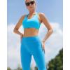 imageRUNNING GIRL Sports Bra for Women CrissCross Back Padded Strappy Sports Bras Medium Support Yoga Bra with Removable CupsAbrilliant Blue