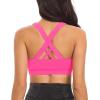 imageRUNNING GIRL Sports Bra for Women CrissCross Back Padded Strappy Sports Bras Medium Support Yoga Bra with Removable CupsAbrilliant Pink