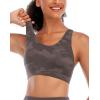 imageRUNNING GIRL Sports Bra for Women CrissCross Back Padded Strappy Sports Bras Medium Support Yoga Bra with Removable CupsAcamouflage Black