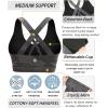 imageRUNNING GIRL Sports Bra for Women CrissCross Back Padded Strappy Sports Bras Medium Support Yoga Bra with Removable CupsAcamouflage Black