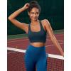 imageRUNNING GIRL Sports Bra for Women CrissCross Back Padded Strappy Sports Bras Medium Support Yoga Bra with Removable CupsAdark Blue
