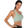 imageRUNNING GIRL Sports Bra for Women CrissCross Back Padded Strappy Sports Bras Medium Support Yoga Bra with Removable CupsAgreen