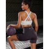 imageRUNNING GIRL Sports Bra for Women CrissCross Back Padded Strappy Sports Bras Medium Support Yoga Bra with Removable CupsAgrey