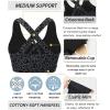 imageRUNNING GIRL Sports Bra for Women CrissCross Back Padded Strappy Sports Bras Medium Support Yoga Bra with Removable CupsAleopard Print