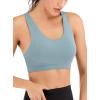 imageRUNNING GIRL Sports Bra for Women CrissCross Back Padded Strappy Sports Bras Medium Support Yoga Bra with Removable CupsAopal Green