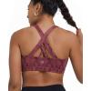 imageRUNNING GIRL Sports Bra for Women CrissCross Back Padded Strappy Sports Bras Medium Support Yoga Bra with Removable CupsApython Red