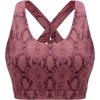imageRUNNING GIRL Sports Bra for Women CrissCross Back Padded Strappy Sports Bras Medium Support Yoga Bra with Removable CupsApython Red