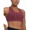 imageRUNNING GIRL Sports Bra for Women CrissCross Back Padded Strappy Sports Bras Medium Support Yoga Bra with Removable CupsApython Red