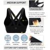 imageRUNNING GIRL Sports Bra for Women CrissCross Back Padded Strappy Sports Bras Medium Support Yoga Bra with Removable CupsBblack