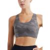 imageRUNNING GIRL Sports Bra for Women CrissCross Back Padded Strappy Sports Bras Medium Support Yoga Bra with Removable CupsBcamouflage Black