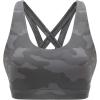 imageRUNNING GIRL Sports Bra for Women CrissCross Back Padded Strappy Sports Bras Medium Support Yoga Bra with Removable CupsBcamouflage Black