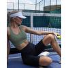 imageRUNNING GIRL Sports Bra for Women CrissCross Back Padded Strappy Sports Bras Medium Support Yoga Bra with Removable CupsBdark Green