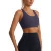 imageRUNNING GIRL Sports Bra for Women CrissCross Back Padded Strappy Sports Bras Medium Support Yoga Bra with Removable CupsBdusty Blue