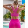 imageRUNNING GIRL Sports Bra for Women CrissCross Back Padded Strappy Sports Bras Medium Support Yoga Bra with Removable CupsBhot Pink