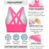 imageRUNNING GIRL Sports Bra for Women CrissCross Back Padded Strappy Sports Bras Medium Support Yoga Bra with Removable CupsBhot Pink