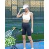 imageRUNNING GIRL Sports Bra for Women CrissCross Back Padded Strappy Sports Bras Medium Support Yoga Bra with Removable CupsBwhite