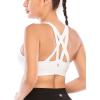 imageRUNNING GIRL Sports Bra for Women CrissCross Back Padded Strappy Sports Bras Medium Support Yoga Bra with Removable CupsBwhite