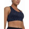 imageRUNNING GIRL Sports Bra for Women CrissCross Back Padded Strappy Sports Bras Medium Support Yoga Bra with Removable CupsDark Blue