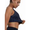 imageRUNNING GIRL Sports Bra for Women CrissCross Back Padded Strappy Sports Bras Medium Support Yoga Bra with Removable CupsDark Blue