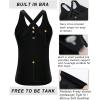 imageRUNNING GIRL Sports Bra for Women CrissCross Back Padded Strappy Sports Bras Medium Support Yoga Bra with Removable CupsEblack