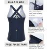 imageRUNNING GIRL Sports Bra for Women CrissCross Back Padded Strappy Sports Bras Medium Support Yoga Bra with Removable CupsEdusty Blue