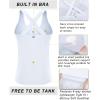 imageRUNNING GIRL Sports Bra for Women CrissCross Back Padded Strappy Sports Bras Medium Support Yoga Bra with Removable CupsEwhite