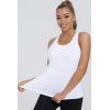 imageRUNNING GIRL Sports Bra for Women CrissCross Back Padded Strappy Sports Bras Medium Support Yoga Bra with Removable CupsEwhite