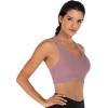imageRUNNING GIRL Sports Bra for Women CrissCross Back Padded Strappy Sports Bras Medium Support Yoga Bra with Removable CupsPurple