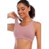 imageRUNNING GIRL Sports Bra for Women CrissCross Back Padded Strappy Sports Bras Medium Support Yoga Bra with Removable CupsPurple