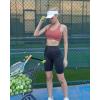 imageRUNNING GIRL Sports Bra for Women CrissCross Back Padded Strappy Sports Bras Medium Support Yoga Bra with Removable CupsRose Red