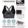 imageRUNNING GIRL Sports Bra for Women CrissCross Back Padded Strappy Sports Bras Medium Support Yoga Bra with Removable CupsSlate Grey
