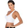 imageRUNNING GIRL Sports Bra for Women CrissCross Back Padded Strappy Sports Bras Medium Support Yoga Bra with Removable CupsWhite