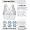 imageRUNNING GIRL Sports Bra for Women CrissCross Back Padded Strappy Sports Bras Medium Support Yoga Bra with Removable CupsWhite