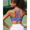 imageRUNNING GIRL Sports Bra for Women MediumHigh Support CrissCross Back Strappy Padded Sports Bras Supportive Workout Tops1amethyst