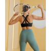 imageRUNNING GIRL Sports Bra for Women MediumHigh Support CrissCross Back Strappy Padded Sports Bras Supportive Workout Tops1black