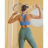 imageRUNNING GIRL Sports Bra for Women MediumHigh Support CrissCross Back Strappy Padded Sports Bras Supportive Workout Tops1blue
