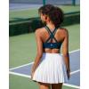 imageRUNNING GIRL Sports Bra for Women MediumHigh Support CrissCross Back Strappy Padded Sports Bras Supportive Workout Tops1dark Blue