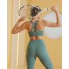 imageRUNNING GIRL Sports Bra for Women MediumHigh Support CrissCross Back Strappy Padded Sports Bras Supportive Workout Tops1green