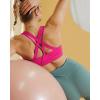 imageRUNNING GIRL Sports Bra for Women MediumHigh Support CrissCross Back Strappy Padded Sports Bras Supportive Workout Tops1hot Pink