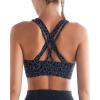 imageRUNNING GIRL Sports Bra for Women MediumHigh Support CrissCross Back Strappy Padded Sports Bras Supportive Workout Tops1leopard Print