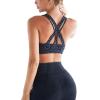imageRUNNING GIRL Sports Bra for Women MediumHigh Support CrissCross Back Strappy Padded Sports Bras Supportive Workout Tops1leopard Print