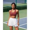 imageRUNNING GIRL Sports Bra for Women MediumHigh Support CrissCross Back Strappy Padded Sports Bras Supportive Workout Tops1rose Red