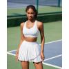 imageRUNNING GIRL Sports Bra for Women MediumHigh Support CrissCross Back Strappy Padded Sports Bras Supportive Workout Tops1white