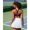 imageRUNNING GIRL Sports Bra for Women MediumHigh Support CrissCross Back Strappy Padded Sports Bras Supportive Workout Tops1wine Red