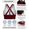 imageRUNNING GIRL Sports Bra for Women MediumHigh Support CrissCross Back Strappy Padded Sports Bras Supportive Workout Tops1wine Red