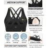 imageRUNNING GIRL Sports Bra for Women MediumHigh Support CrissCross Back Strappy Padded Sports Bras Supportive Workout TopsAblack