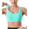 imageRUNNING GIRL Sports Bra for Women MediumHigh Support CrissCross Back Strappy Padded Sports Bras Supportive Workout TopsAelectric Green