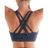 imageRUNNING GIRL Sports Bra for Women MediumHigh Support CrissCross Back Strappy Padded Sports Bras Supportive Workout TopsAleopard Print