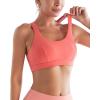 imageRUNNING GIRL Sports Bra for Women MediumHigh Support CrissCross Back Strappy Padded Sports Bras Supportive Workout TopsAwatermelon Red